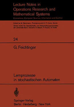 E-Book (pdf) Lernprozesse in stochastischen Automaten von Gustav Feichtinger