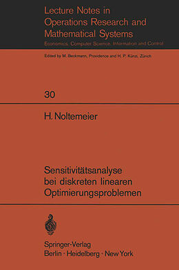 E-Book (pdf) Sensitivitätsanalyse bei diskreten linearen Optimierungsproblemen von H. Noltemeier