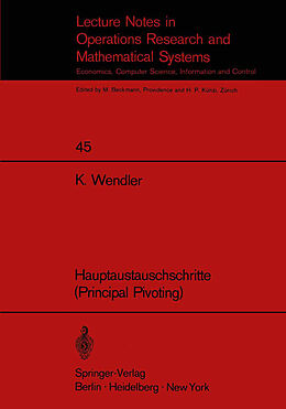 E-Book (pdf) Hauptaustauschschritte (Principal Pivoting) von K. Wendler