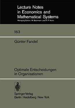 E-Book (pdf) Optimale Entscheidungen in Organisationen von G. Fandel