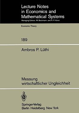 E-Book (pdf) Messung wirtschaftlicher Ungleichheit von A.P. Lüthi