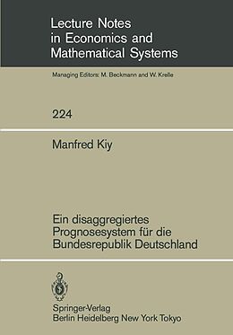 E-Book (pdf) Ein disaggregiertes Prognosesystem für die Bundesrepublik Deutschland von M. Kiy