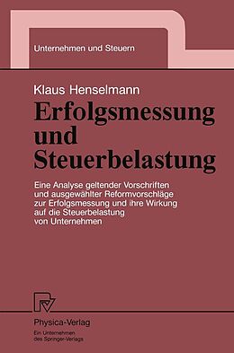 E-Book (pdf) Erfolgsmessung und Steuerbelastung von Klaus Henselmann