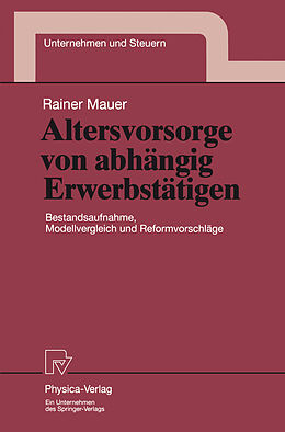 E-Book (pdf) Altersvorsorge von abhängig Erwerbstätigen von Rainer Mauer