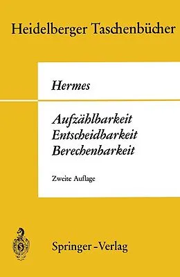 E-Book (pdf) Aufzählbarkeit, Entscheidbarkeit, Berechenbarkeit von H. Hermes