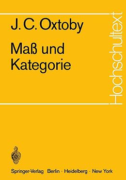 E-Book (pdf) Maß und Kategorie von J.C. Oxtoby