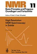 E-Book (pdf) High Resolution NMR Spectroscopy in Solids von M. Mehring