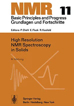 E-Book (pdf) High Resolution NMR Spectroscopy in Solids von M. Mehring