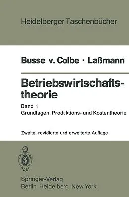 E-Book (pdf) Betriebswirtschaftstheorie von W. Busse von Colbe, G. Lassmann