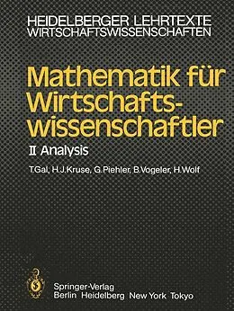 E-Book (pdf) Mathematik für Wirtschaftswissenschaftler von T. Gal, H.-J. Kruse, G. Piehler