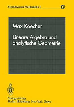 E-Book (pdf) Lineare Algebra und analytische Geometrie von M. Koecher