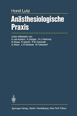 E-Book (pdf) Anästhesiologische Praxis von H. Lutz