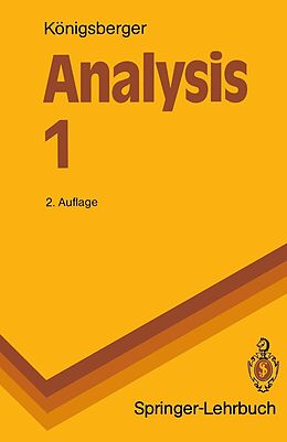 E-Book (pdf) Analysis 1 von Konrad Königsberger
