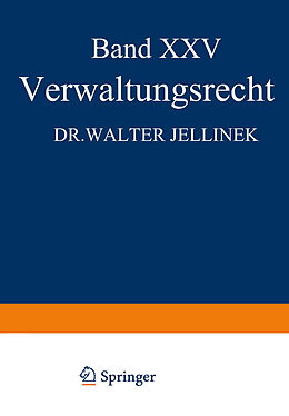 Kartonierter Einband Verwaltungsrecht von Walter Jellinek