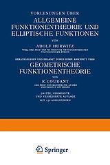Kartonierter Einband Vorlesungen über Allgemeine Funktionentheorie und Elliptische Funktionen von Adolf Hurwitz, R. Courant
