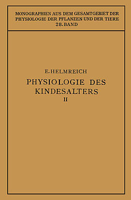 Kartonierter Einband Physiologie des Kindesalters von Egon Helmreich