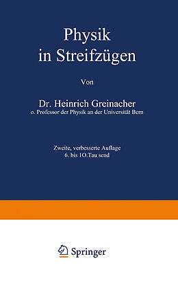 Kartonierter Einband Physik in Streifzügen von H. Greinacher