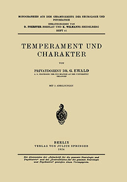 Kartonierter Einband Temperament und Charakter von G. Ewald