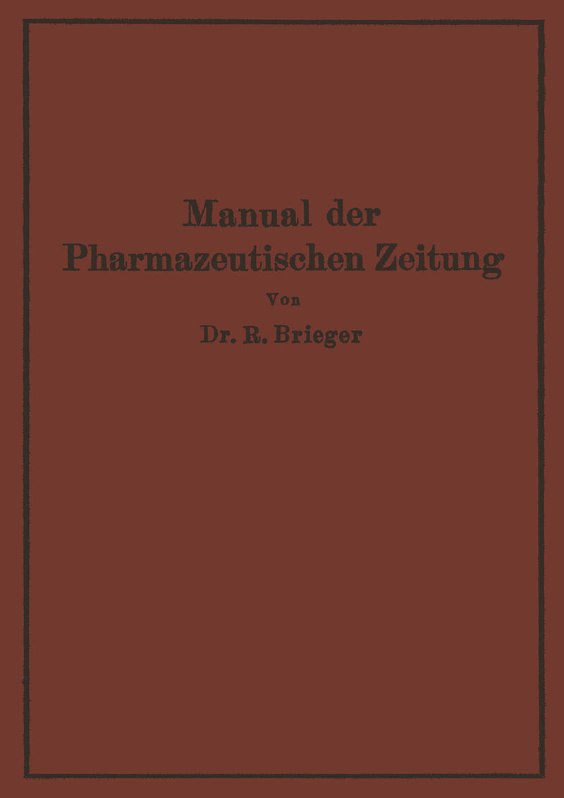 Manual der Pharmazeutischen Zeitung