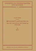 E-Book (pdf) Molekülspektren und Ihre Anwendung auf Chemische Probleme von H. Sponer