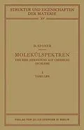 E-Book (pdf) Molekülspektren und ihre Anwendung auf Chemische Probleme von H. Sponer