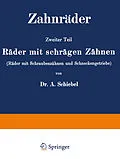 E-Book (pdf) Zahnräder von A. Schiebel