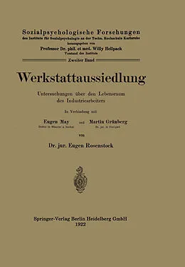 E-Book (pdf) Werkstattaussiedlung von Eugen Rosenstock, Eugen May, Martin Grünberg