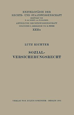 E-Book (pdf) Sozialversicherungsrecht von Lutz Richter