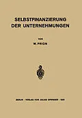 E-Book (pdf) Selbstfinanzierung der Unternehmungen von W. Prion