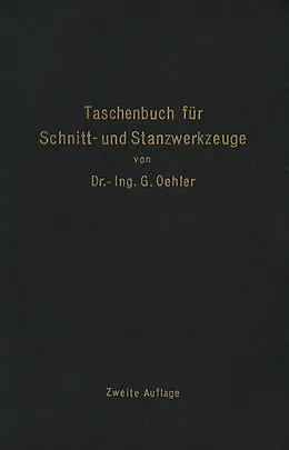 E-Book (pdf) Taschenbuch für Schnitt- und Stanzwerkzeuge von G. Oehler