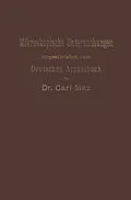 E-Book (pdf) Mikroskopische Untersuchungen von Carl Mez