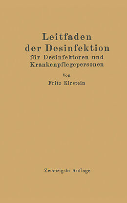 E-Book (pdf) Leitfaden der Desinfektion von Fritz Kirstein