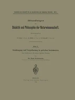 E-Book (pdf) Strahlengang und Vergrößerung in optischen Instrumenten von NA Keferstein