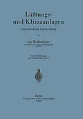 E-Book (pdf) Lüftungs- und Klimaanlagen einschließlich Luftheizung von M. Hottinger