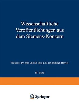 E-Book (pdf) Wissenschaftliche Veröffentlichungen aus dem Siemens-Konzern von K. Hofmann, Ernst Wilke, Hermann Backhaus