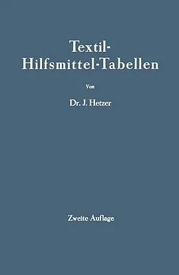 E-Book (pdf) Textil-Hilfsmittel-Tabellen von J. Hetzer