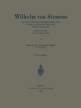 E-Book (pdf) Wilhelm von Siemens von Carl Dietrich Harries