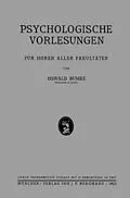 E-Book (pdf) Psychologische Vorlesungen von Oswald Bumke