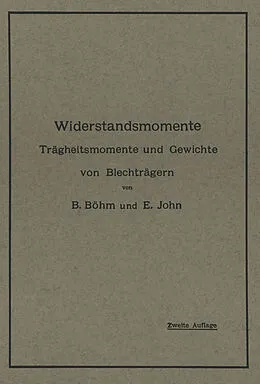 E-Book (pdf) Widerstandsmomente von B. Böhm, E. John