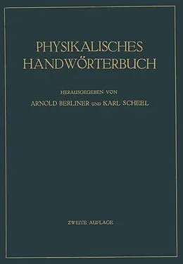 E-Book (pdf) Physikalisches Handwörterbuch von Arnold Berliner, Karl Scheel