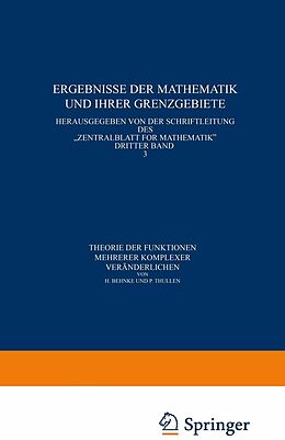 E-Book (pdf) Theorie der Funktionen mehrerer komplexer Veränderlichen von H. Behnke, P. Thullen