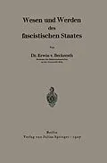 E-Book (pdf) Wesen und Werden des fascistischen Staates von Erwin v. Beckerath