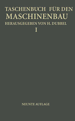 E-Book (pdf) Taschenbuch für den Maschinenbau von H. Baer, H. Dubbel, G. Glage