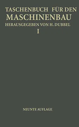 E-Book (pdf) Taschenbuch für den Maschinenbau von H. Baer, H. Dubbel, G. Glage