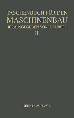 E-Book (pdf) Taschenbuch für den Maschinenbau von H. Baer, H. Dubbel, G. Glage
