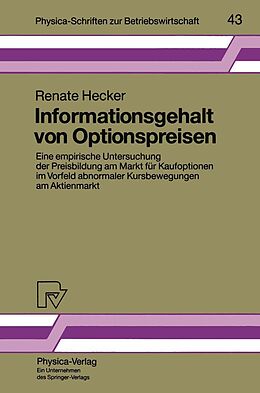 E-Book (pdf) Informationsgehalt von Optionspreisen von Renate Hecker