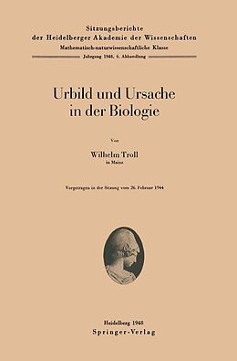 E-Book (pdf) Urbild und Ursache in der Biologie von W. Troll