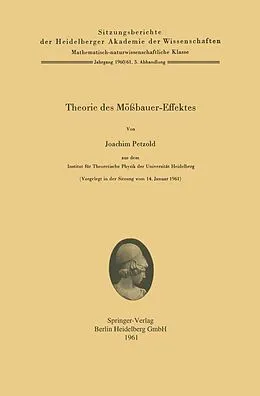 E-Book (pdf) Theorie des Mößbauer-Effektes von Joachim Petzold