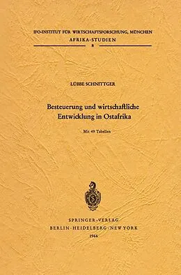 E-Book (pdf) Besteuerung und wirtschaftliche Entwicklung in Ostafrika von Lübbe Schnittger