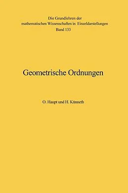 E-Book (pdf) Geometrische Ordnungen von Otto Haupt, Hermann Künneth